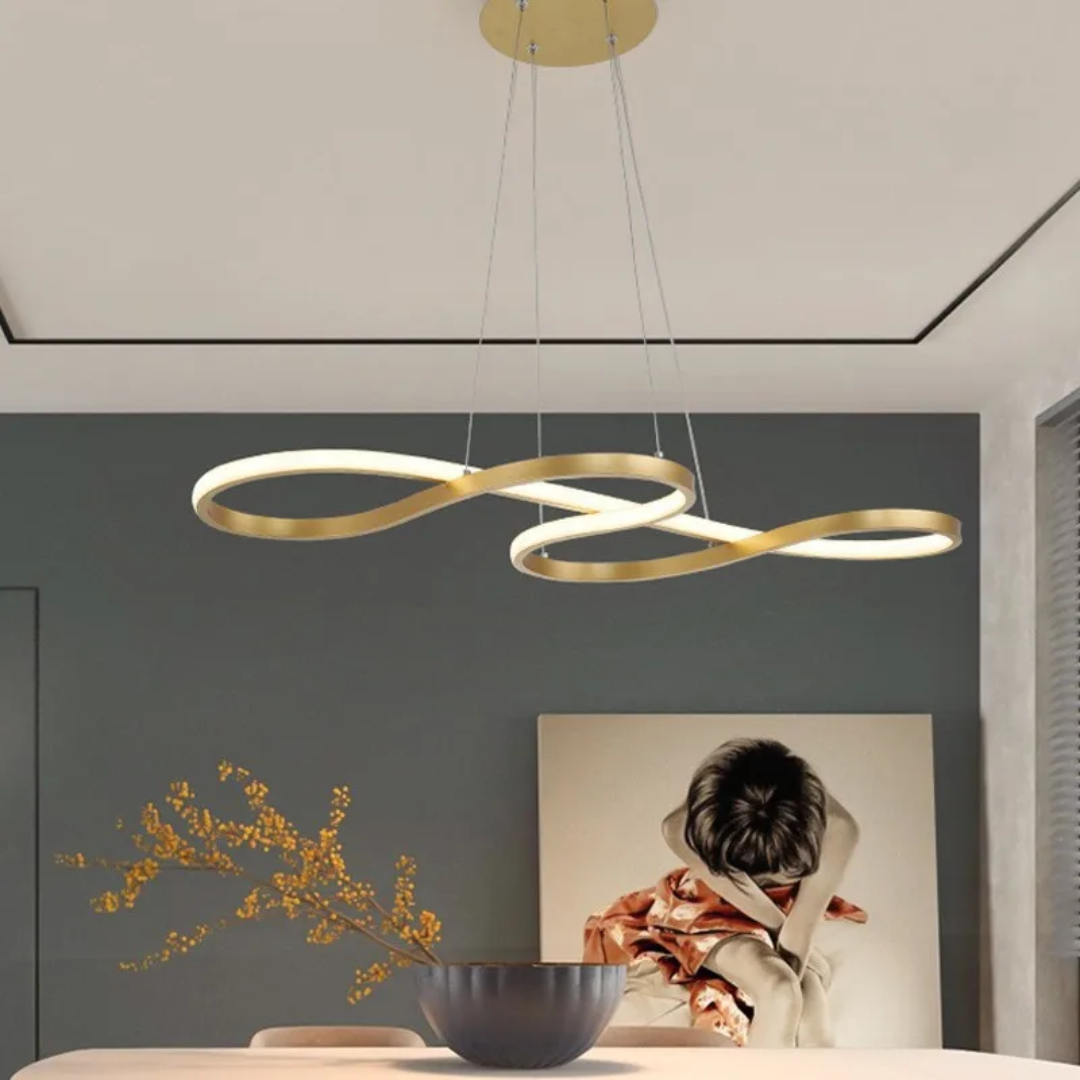 إضاءة LED حديثة على شكل حلقات - تصميم أنيق ومستقبلي