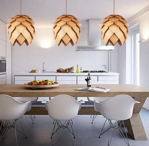 إضاءة معلقة منحوتة - تصميم مستوحى من الطبيعة