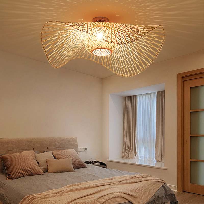 Hanglamp van Wicker in Japanse Stijl – Natuur en Sereniteit