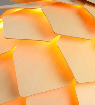 إضاءة معلقة منحوتة - تصميم مستوحى من الطبيعة