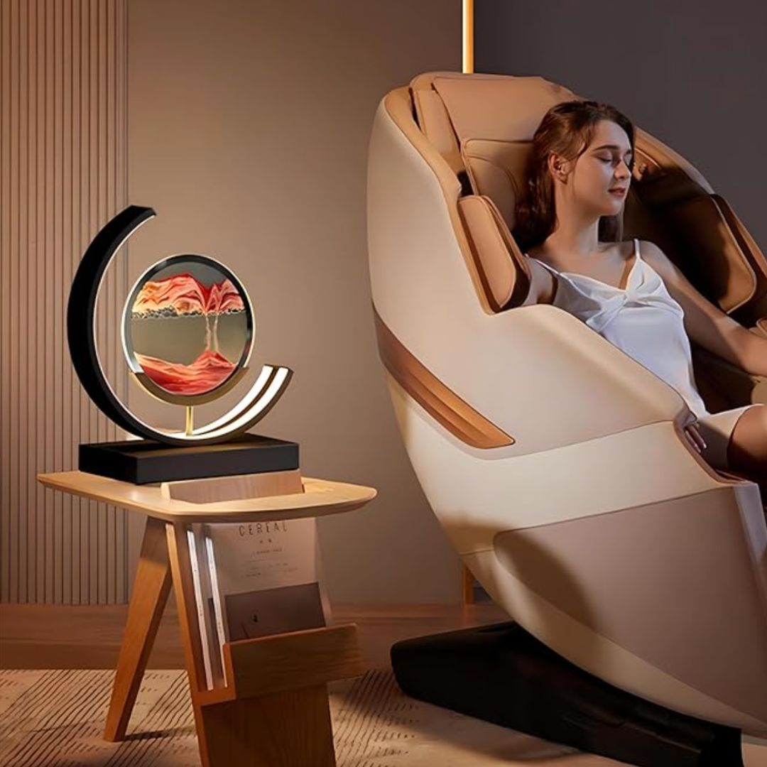 Sandlampe I Bevægelse – Visuel Afslapning Og Beroligende Atmosfære