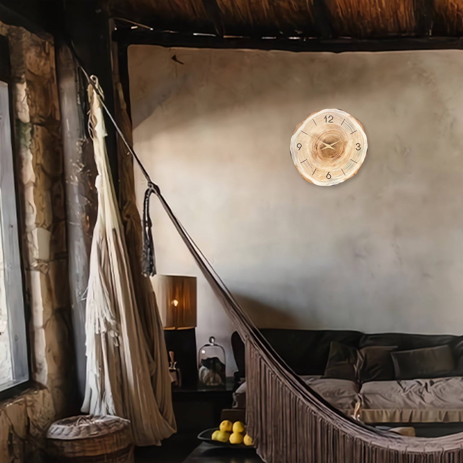 Ceas de perete silențios – Textură realistă și design elegant