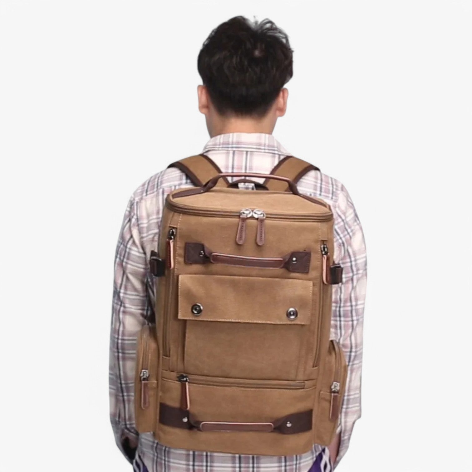 Vintage Backpack With Laptop Compartment