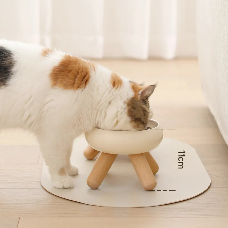 Design Raised Cat Bowl - Comfort & Natural Elegance