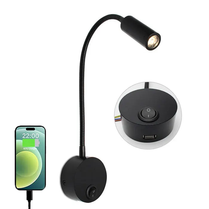 Lampada da parete flessibile a LED - Mobilità, eleganza e luce mirata