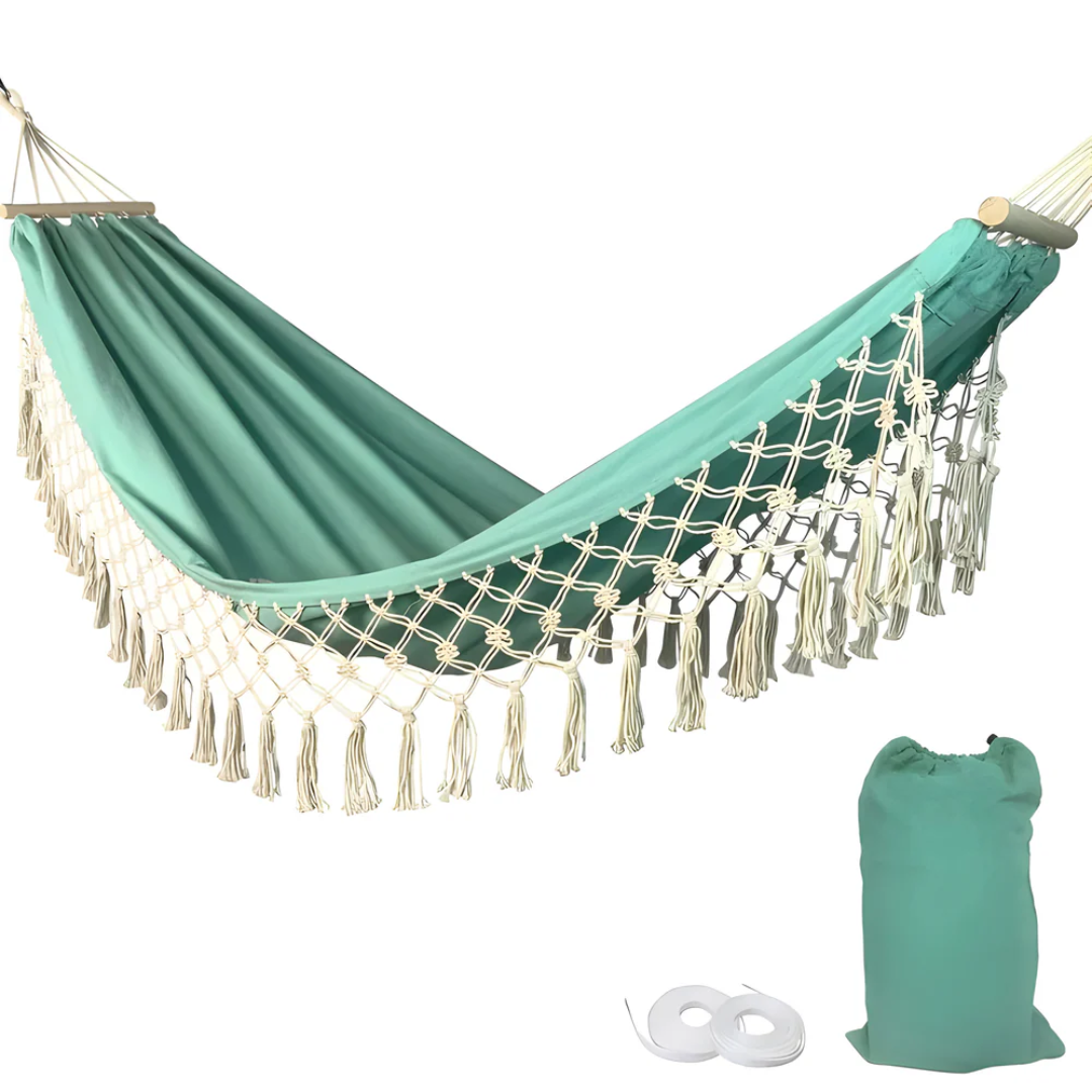 Bohemian Outdoor Hammock – Stylish Relaxation and Soothing Atmosphere