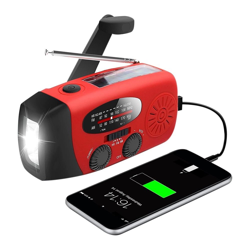 Solar Powered Power Bank Emergency Radio - Total Safety & Autonomy