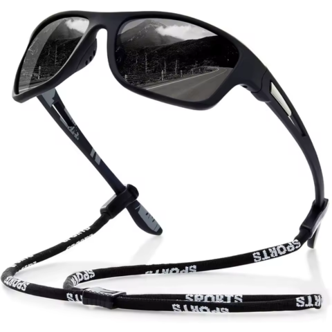 Polarisering Sportglasögon – Justerbar snodd och UV-skydd