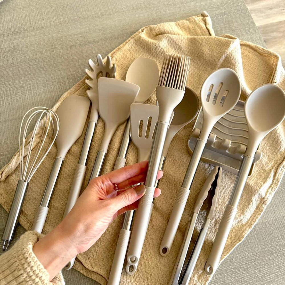 Set de Cocina de Silicona de 12 Piezas - Completo y Cómodo de Usar