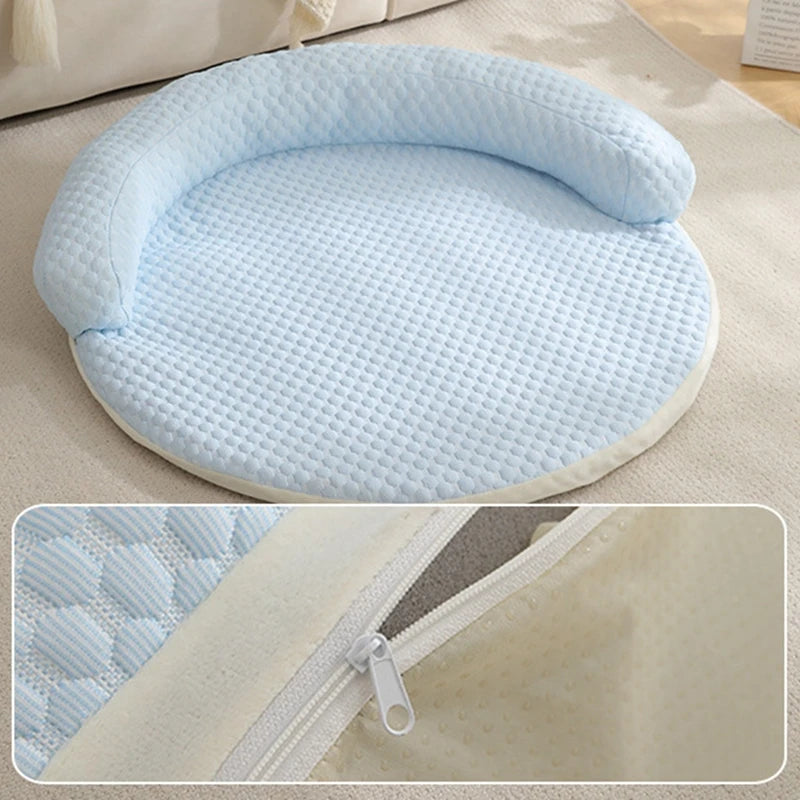 Tapete Refrescante Redondo – Com Área de Descanso Elevada