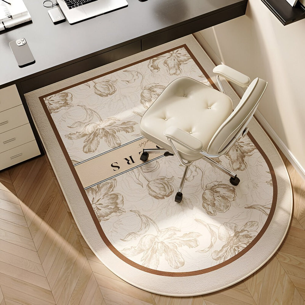 Oval non-slip carpet for bedrooms and offices - Floor safety & neat finish