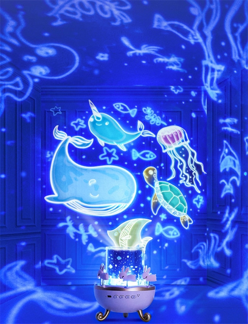 Lampka nocna projektor — Gwiaździste niebo w świetle