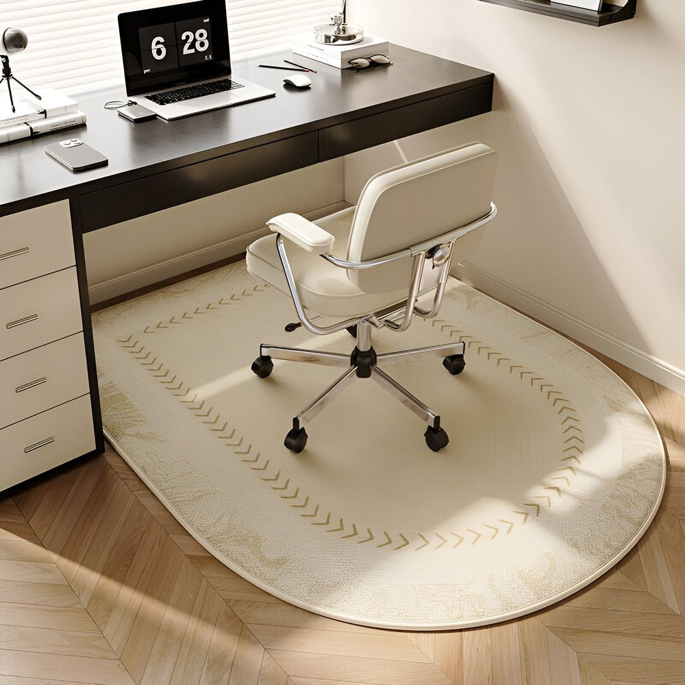 Oval non-slip carpet for bedrooms and offices - Floor safety & neat finish