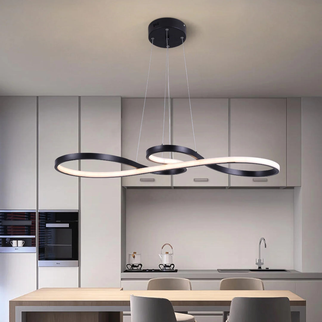 Suspensie LED Modernă cu Inele – Design Elegant și Futurist 