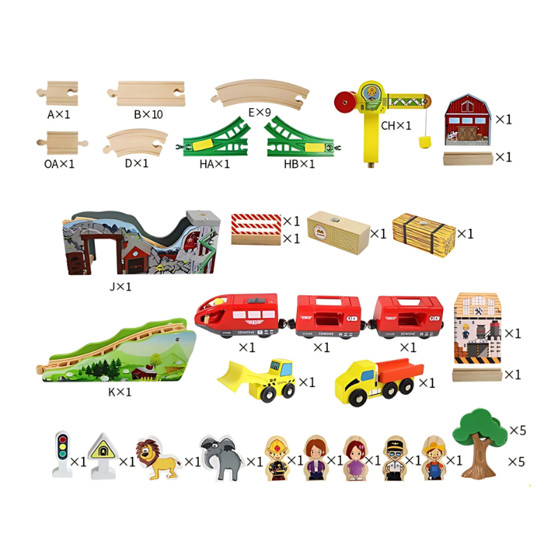 Tågleksak för barn - äventyr och rolig inlärning