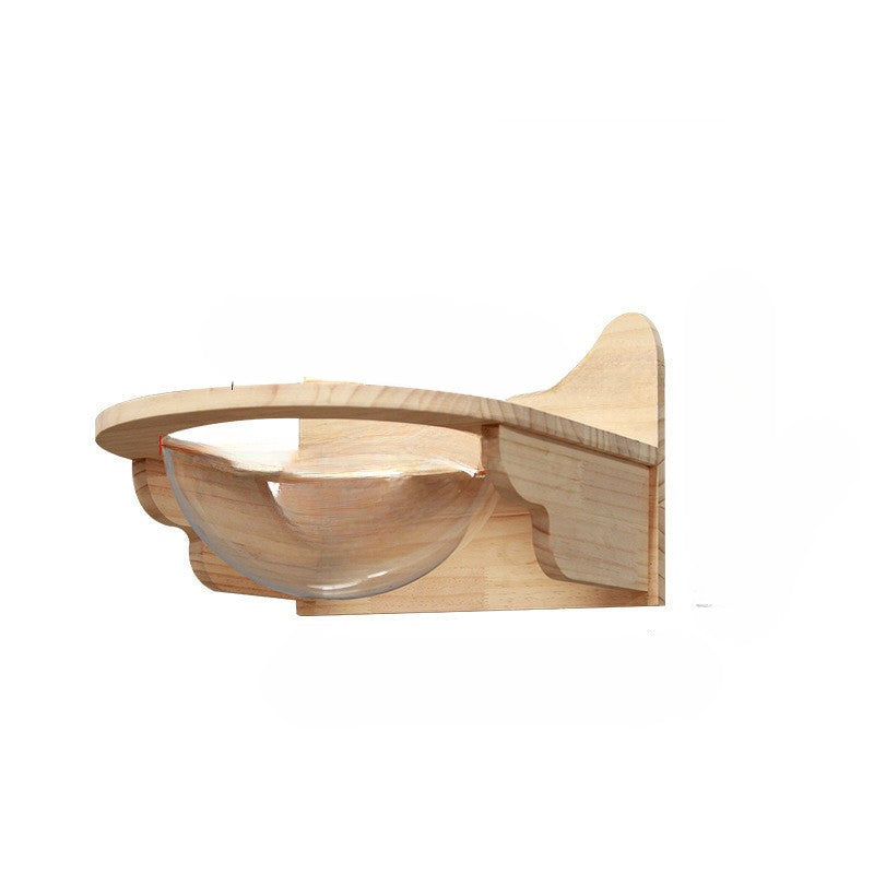 إطار تسلق جداري للقطط مع منصة معلقة وسلّم 