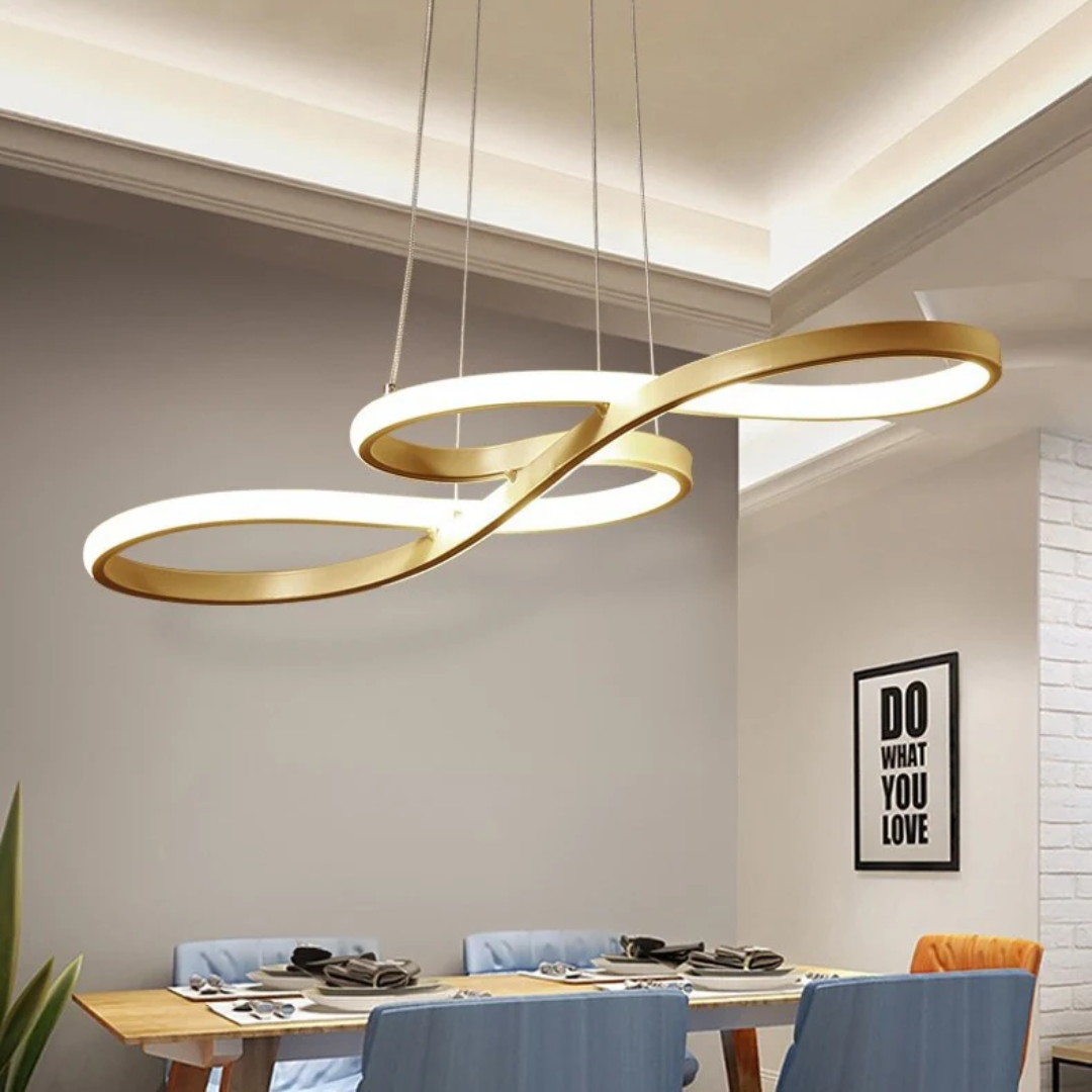 Suspensie LED Modernă cu Inele – Design Elegant și Futurist 