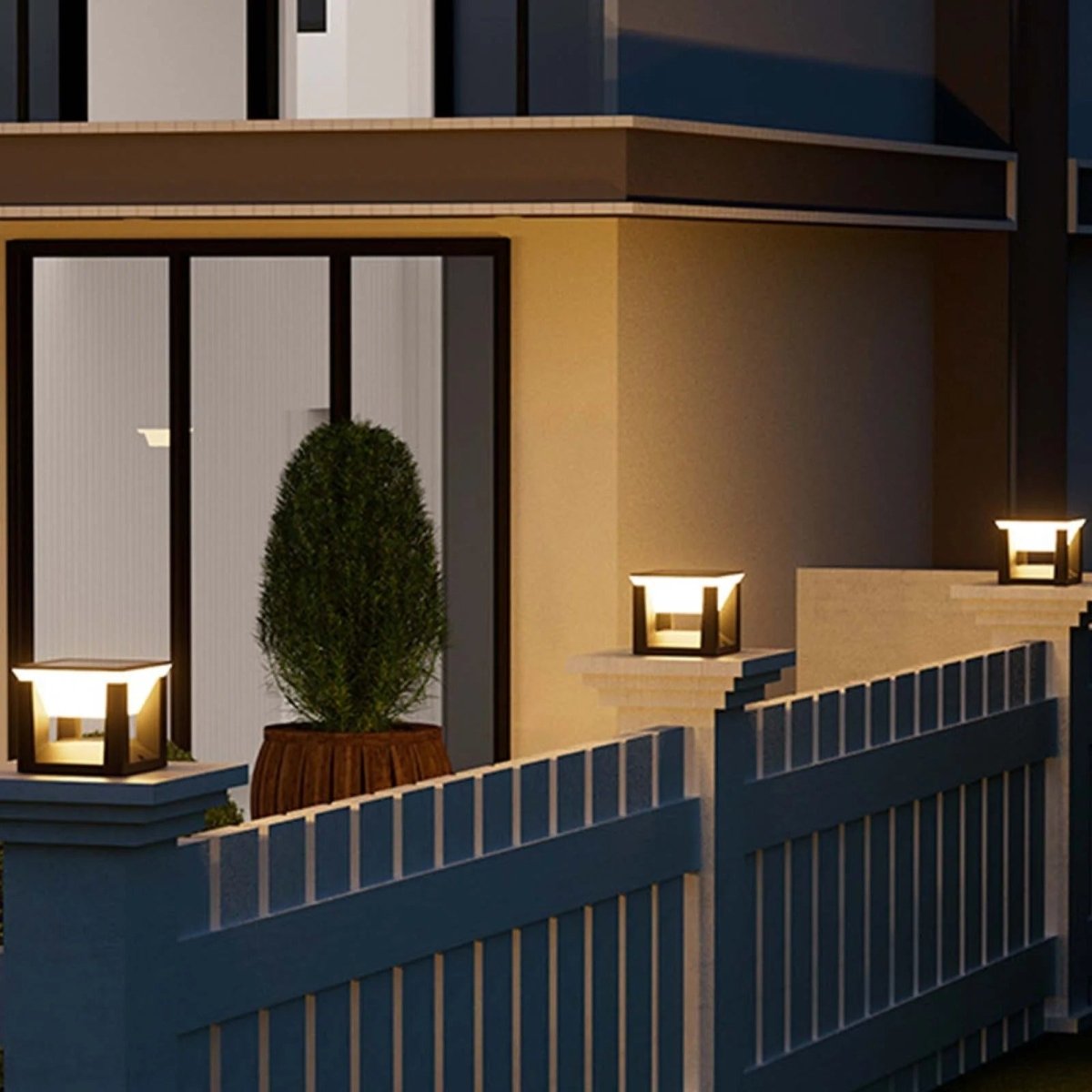 Kültéri napelemes lámpa - Négyzet alakú és modern kivitelben