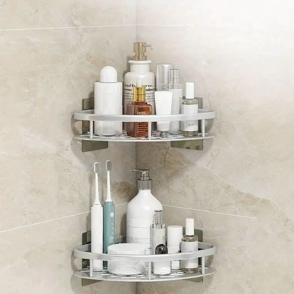 Étagère Murale De Douche Courbée – Organisation Pratique Et Moderne
