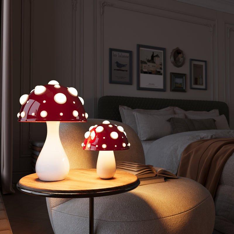 Lampa stołowa w kształcie grzyba – łagodne oświetlenie i oryginalny styl 