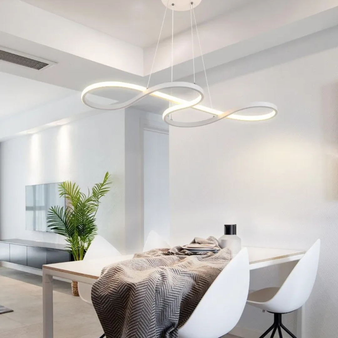 Suspensie LED Modernă cu Inele – Design Elegant și Futurist 