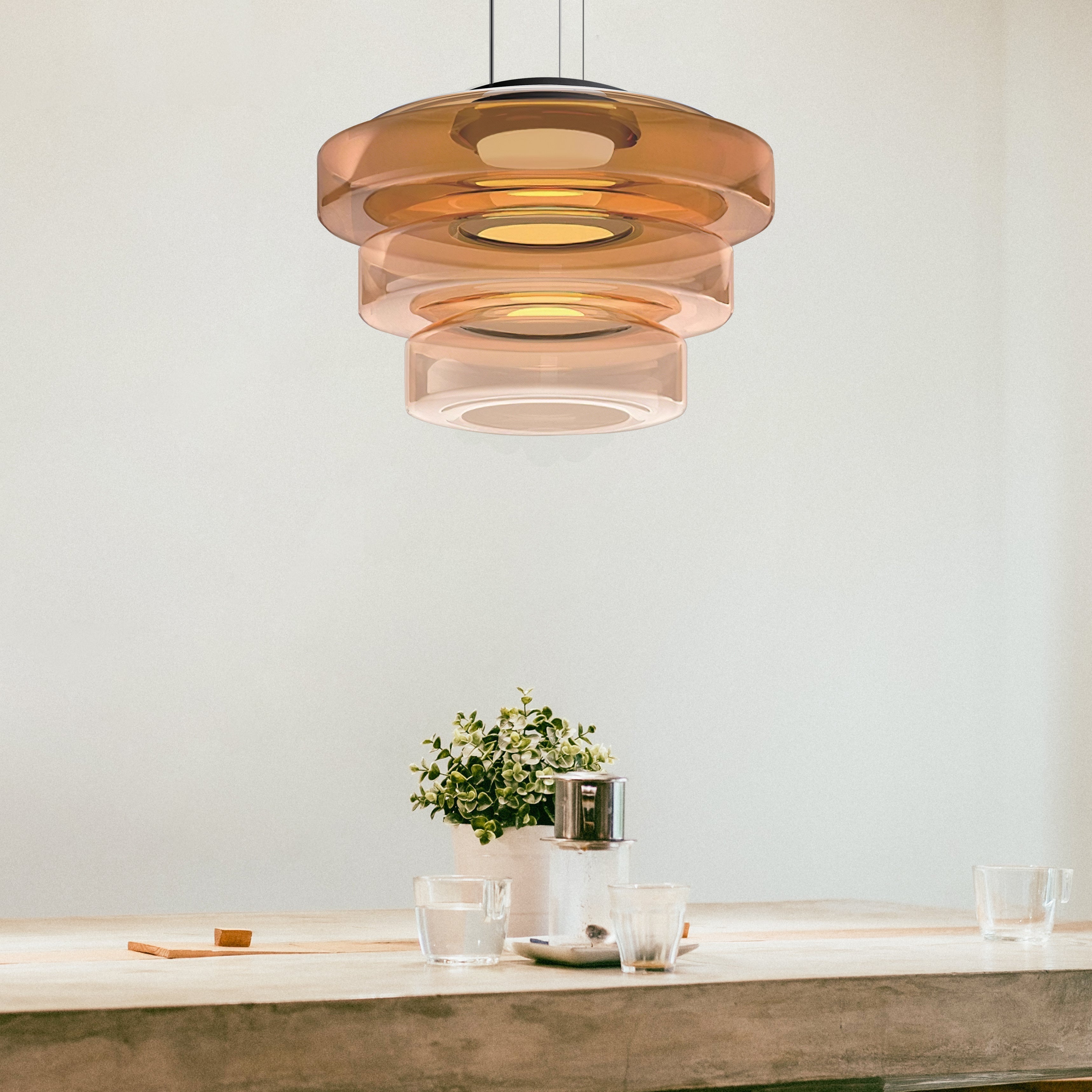 Glazen hanglamp in Bauhaus-stijl - Elegantie en moderniteit