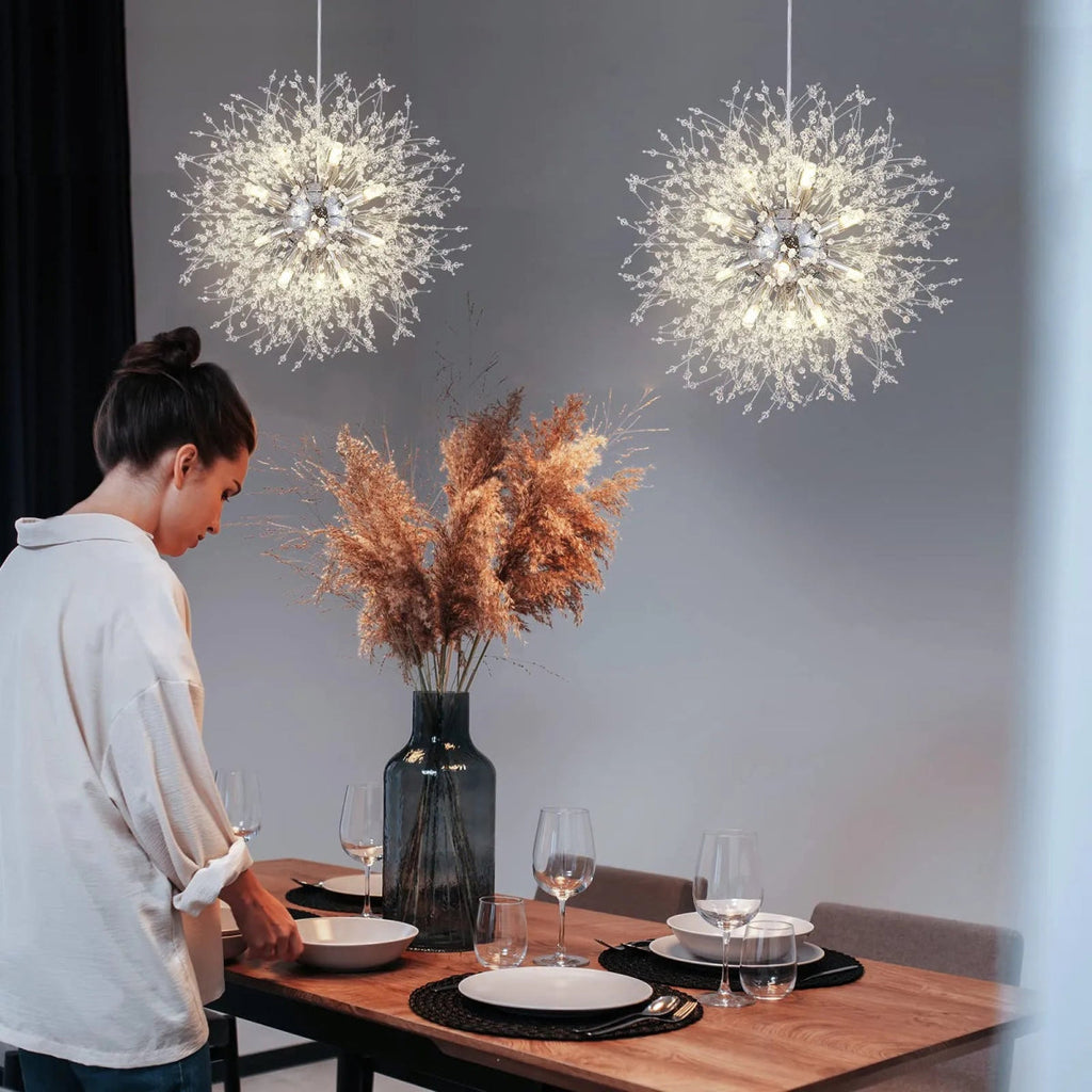 Lámpara de Cristal Colgante – Elegancia y Brillo Atemporal 