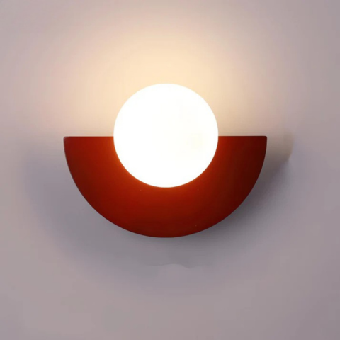 Modern Vägglampa – Halvcirkel Form och Mjuk Belysning 