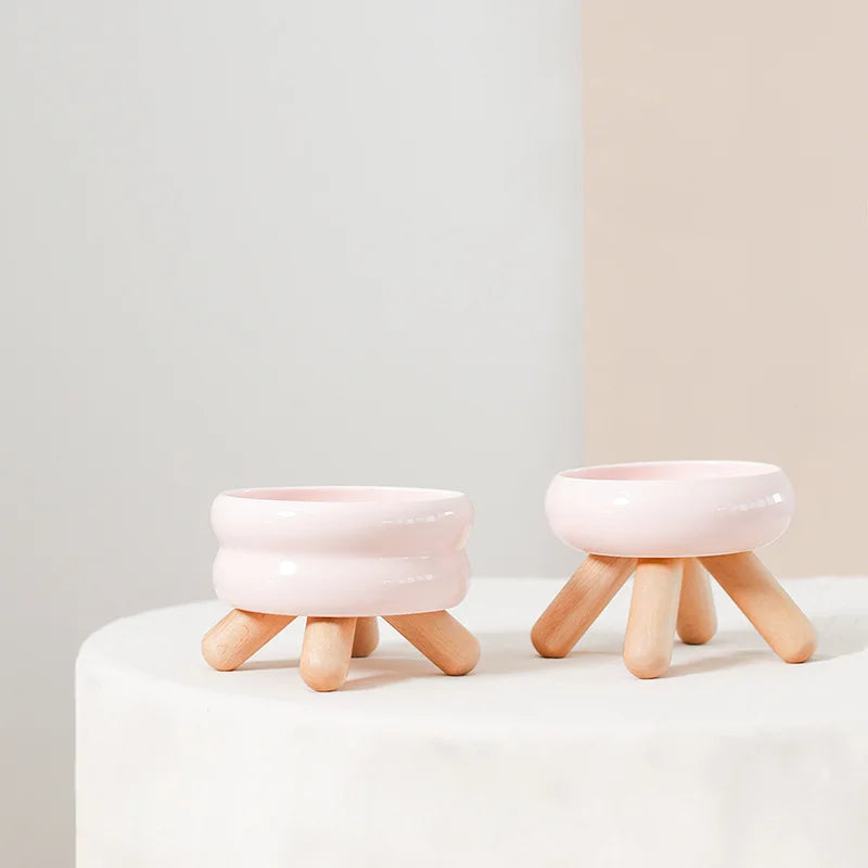 Design Raised Cat Bowl - Comfort & Natural Elegance