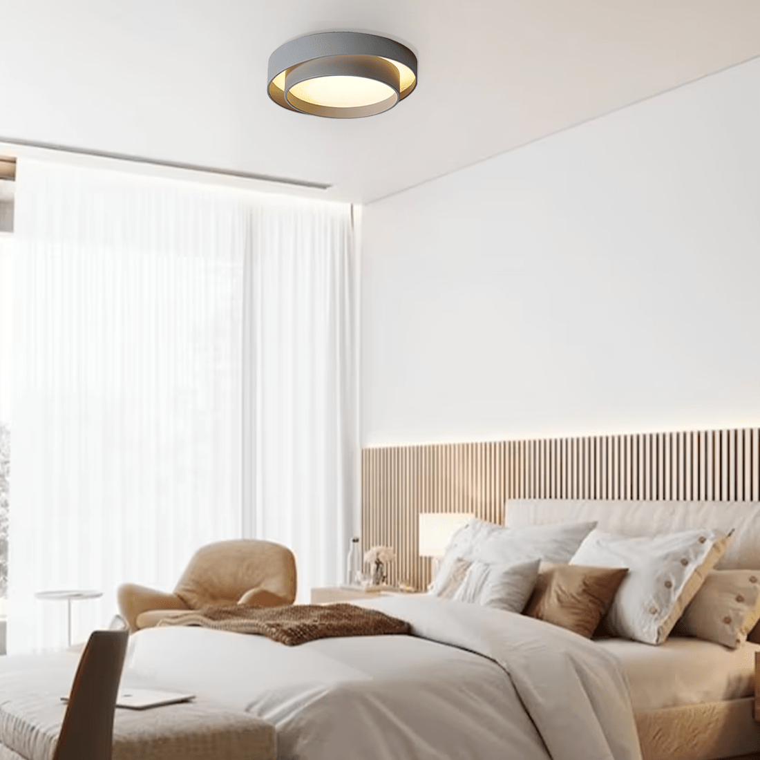 LED-taklampa Disk – Ljus och visuell komfort 