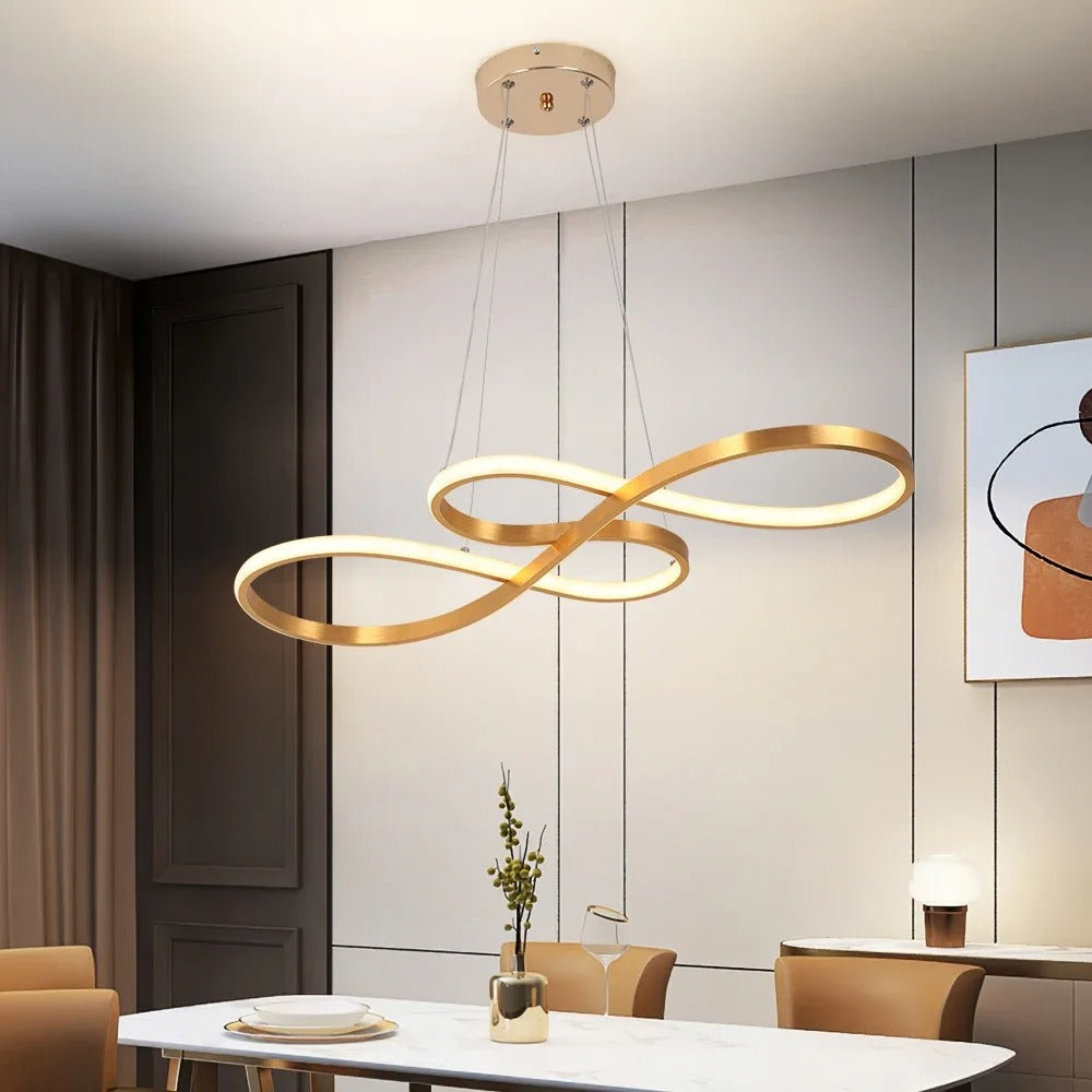Suspensie LED Modernă cu Inele – Design Elegant și Futurist 