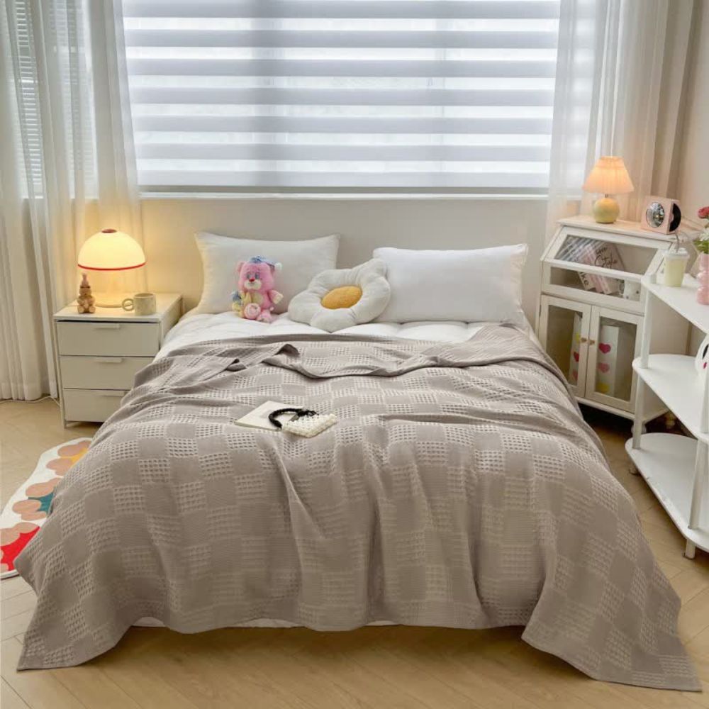 Pătură Texturată De Lux – Confort Călduros Și Eleganță Naturală 