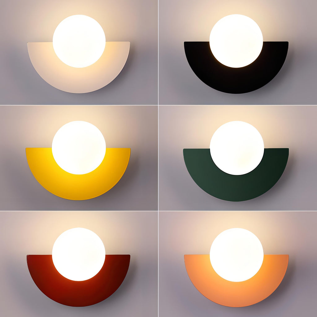 Modern Vägglampa – Halvcirkel Form och Mjuk Belysning 