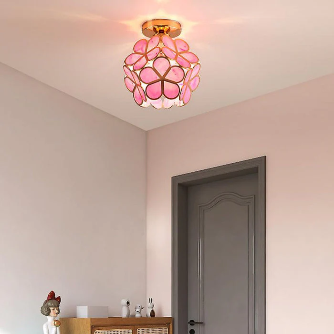 Luminária de Teto em Forma de Flor – Design Delicado e Moderno 