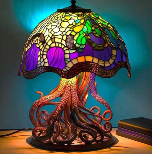 Lampada In Vetro Colorato Rilassante – Luce Morbida E Atmosfera Calda 