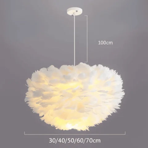Lampe Suspendue Plumes — Éclairage Doux & Style Raffiné Image